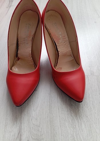 Kırmızı Stiletto Topuklu Kadın Ayakkabı - Görsel 2