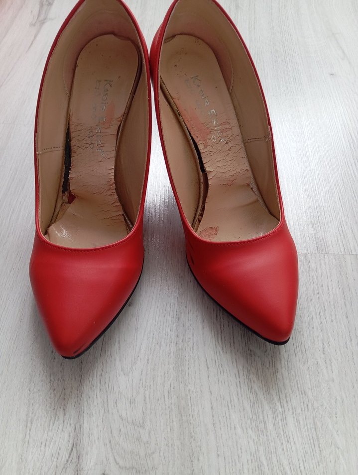 Kırmızı Stiletto Topuklu Kadın Ayakkabı - Görsel 2