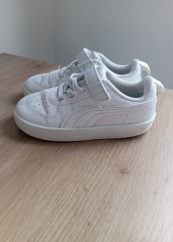 Erkek Çocuk Beyaz Spor Ayakkabı Cırt Cırtlı - Görsel 2