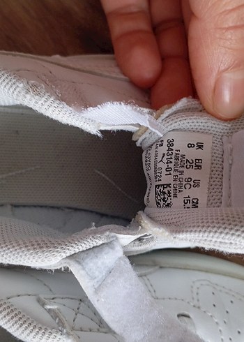 Erkek Çocuk Beyaz Spor Ayakkabı Cırt Cırtlı - Görsel 7