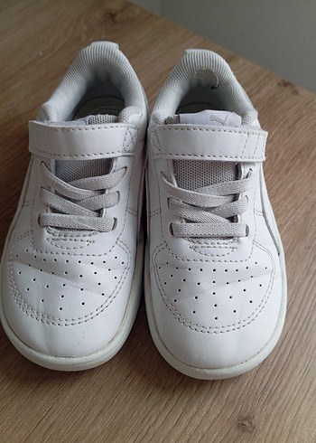 Erkek Çocuk Beyaz Spor Ayakkabı Cırt Cırtlı - Görsel 5