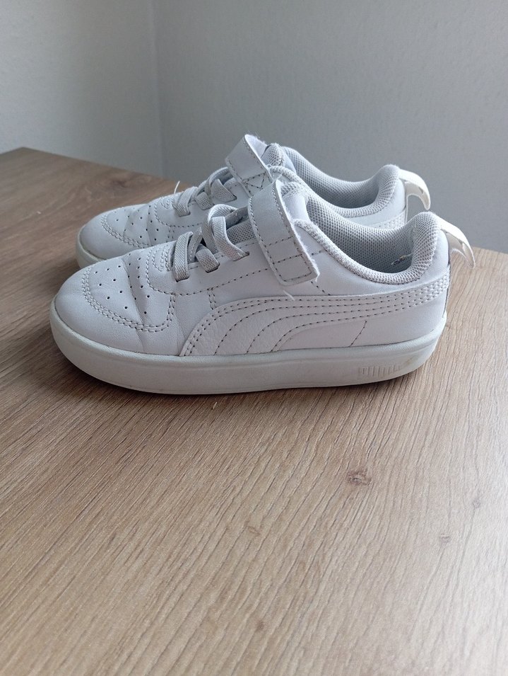 Erkek Çocuk Beyaz Spor Ayakkabı Cırt Cırtlı - Görsel 2