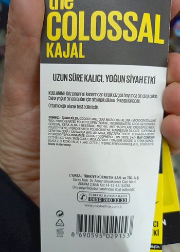 Maybelline Maybelline Colossal Kajal Siyah Göz Kalemi
