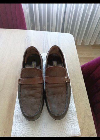 Kahverengi Deri Tokalı Erkek Klasik Ayakkabı