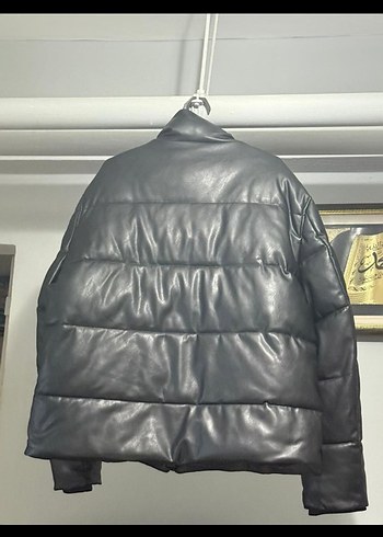 Zara Siyah Deri ERKEK DERİ ŞİŞME MONT