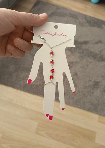 Kırmızı Boncuklu Kadın El Zinciri - Görsel 5