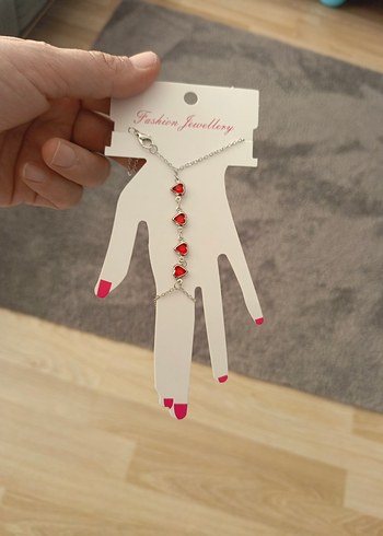 Kırmızı Boncuklu Kadın El Zinciri - Görsel 3