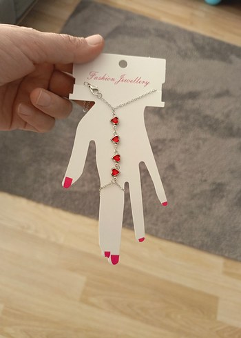 Kırmızı Boncuklu Kadın El Zinciri - Görsel 4