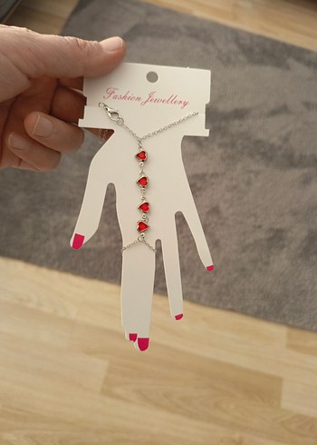 Kırmızı Boncuklu Kadın El Zinciri - Görsel 2