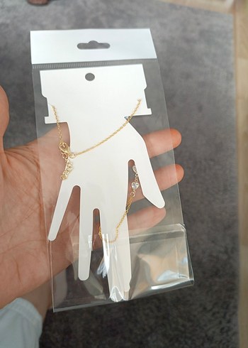 Altın Renkli Zincir Detaylı Kadın El Zinciri - Görsel 5