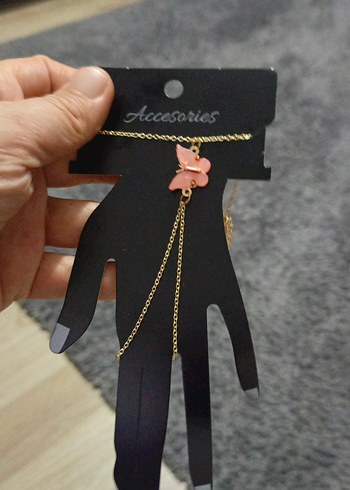 Bohemkelebekli Zincir Detaylı Kadın El Zinciri - Görsel 2