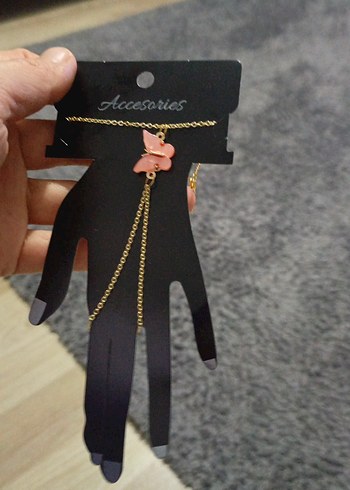 Bohemkelebekli Zincir Detaylı Kadın El Zinciri - Görsel 6