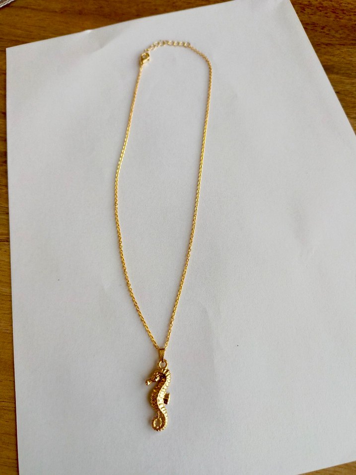 Altın Renkli Denizatı Kolye - Görsel 5