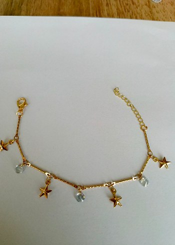 Zincir Detaylı Altın Renkli Kadın Bileklik - Görsel 3