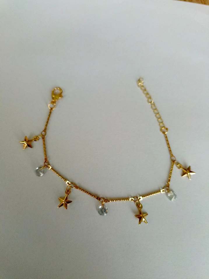 Zincir Detaylı Altın Renkli Kadın Bileklik - Görsel 5