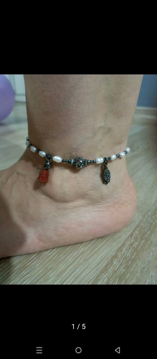 Etnik Desenli Boncuklu Bohem Halhal - Görsel 3