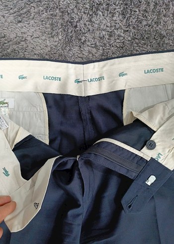 Lacoste Gri Erkek Ofis Pantolonu Pilili Normal Kesim - Görsel 8