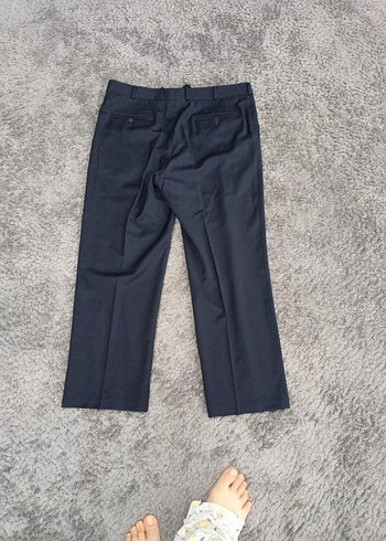 Erkek Lacivert Piliseli Normal Kesim Pantolon - Görsel 7