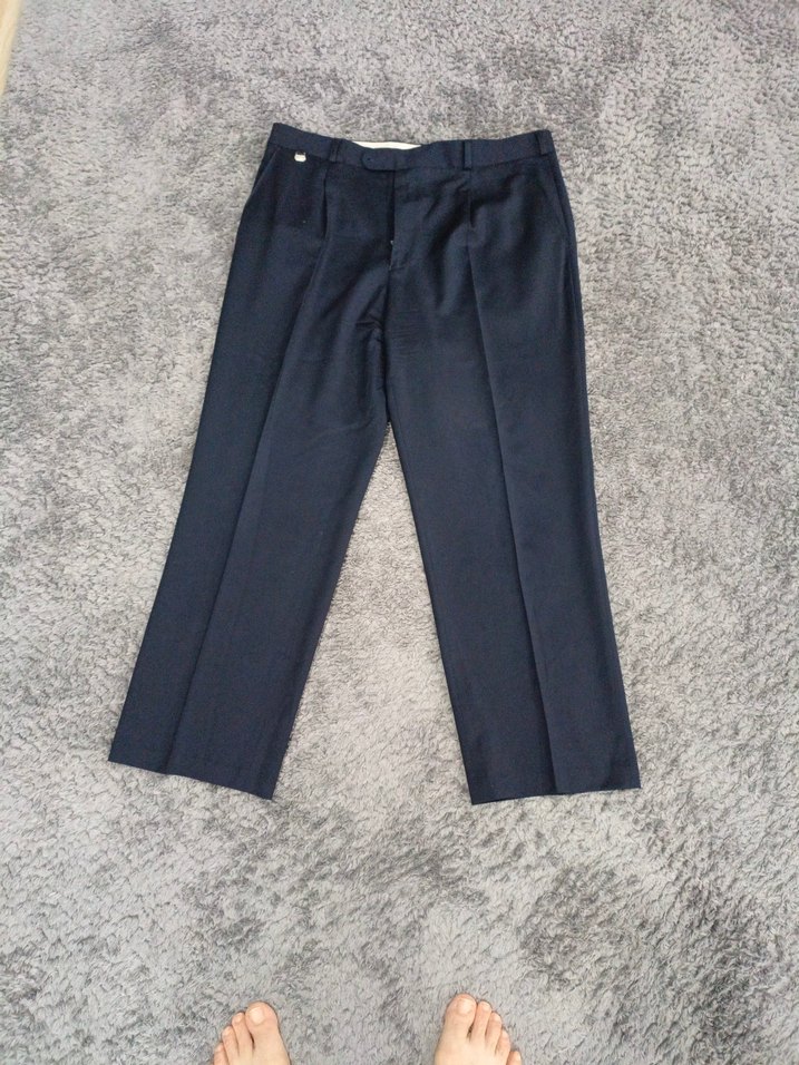 Erkek Lacivert Piliseli Normal Kesim Pantolon - Görsel 5