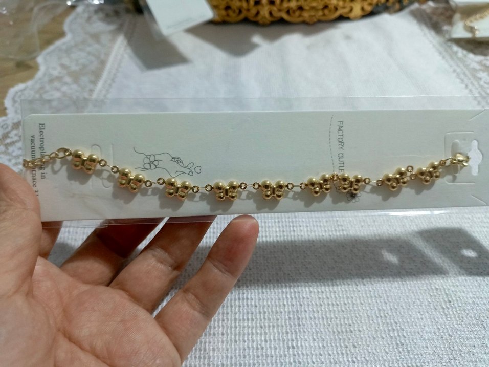 Çelik Altın Çiçekli bileklik — görsel 4/4