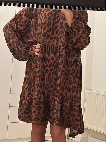 Defacto Leoparlı Elbise - Görsel 3