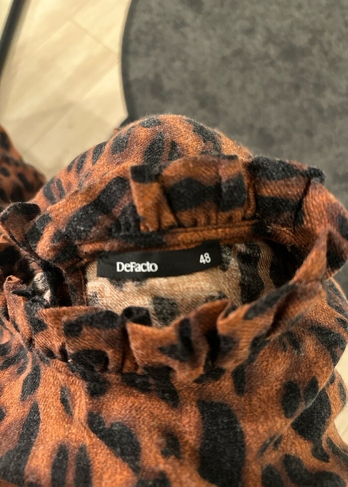 Defacto Leoparlı Elbise - Görsel 4