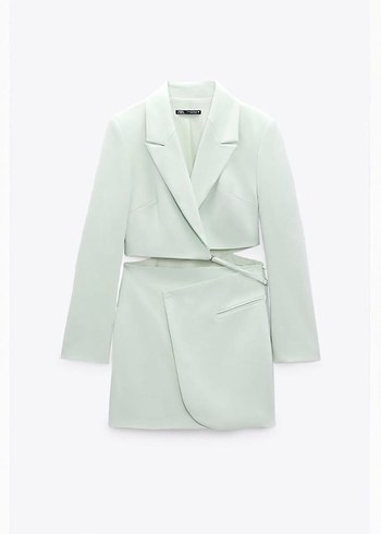 Zara Mint Yesili Elbise