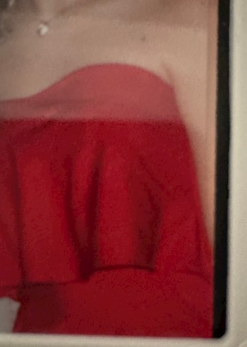 Kırmızı Straplez Mini Tulum - Görsel 3