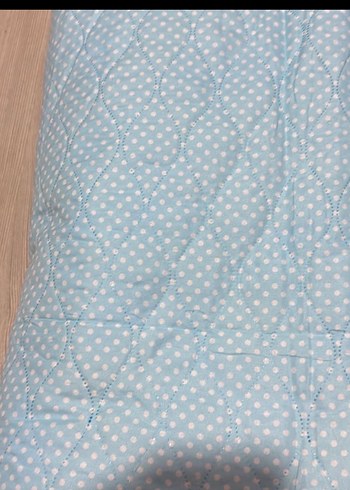 Mavi Puantiyeli yatak örtüsü ikili tek fiyat - Görsel 2