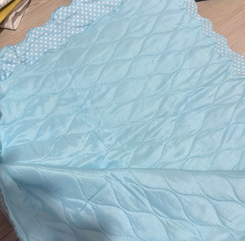 Mavi Puantiyeli yatak örtüsü ikili tek fiyat - Görsel 3