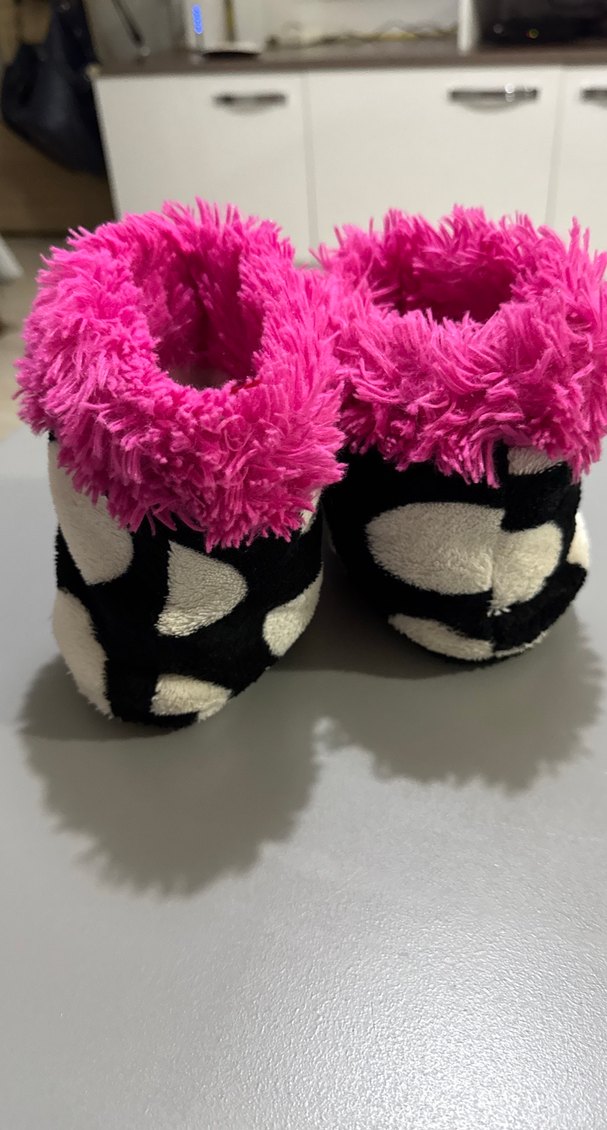 Kızlar için Renkli Örgü Sıcak Ev Terlikleri - Görsel 3