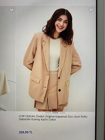 Krem Blazer Ceket