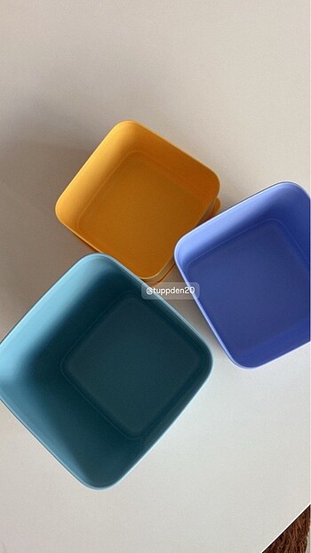  Beden Tupperware Kübik kare 3Lü Set