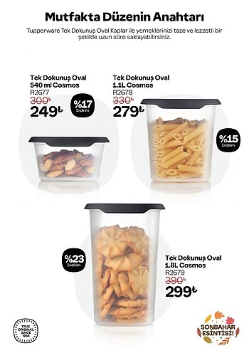 Tupperware Tek Dokunuş 1.8Litre