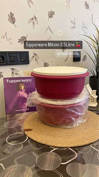 Tupperware Miksim 3.5 Litre - vişne / Adet