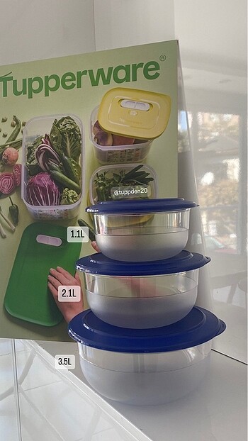  Beden Tupperware Kristalin özel ilan