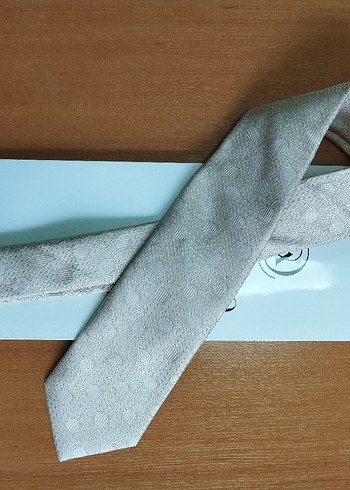 Bej Noktalı Erkek Kravat