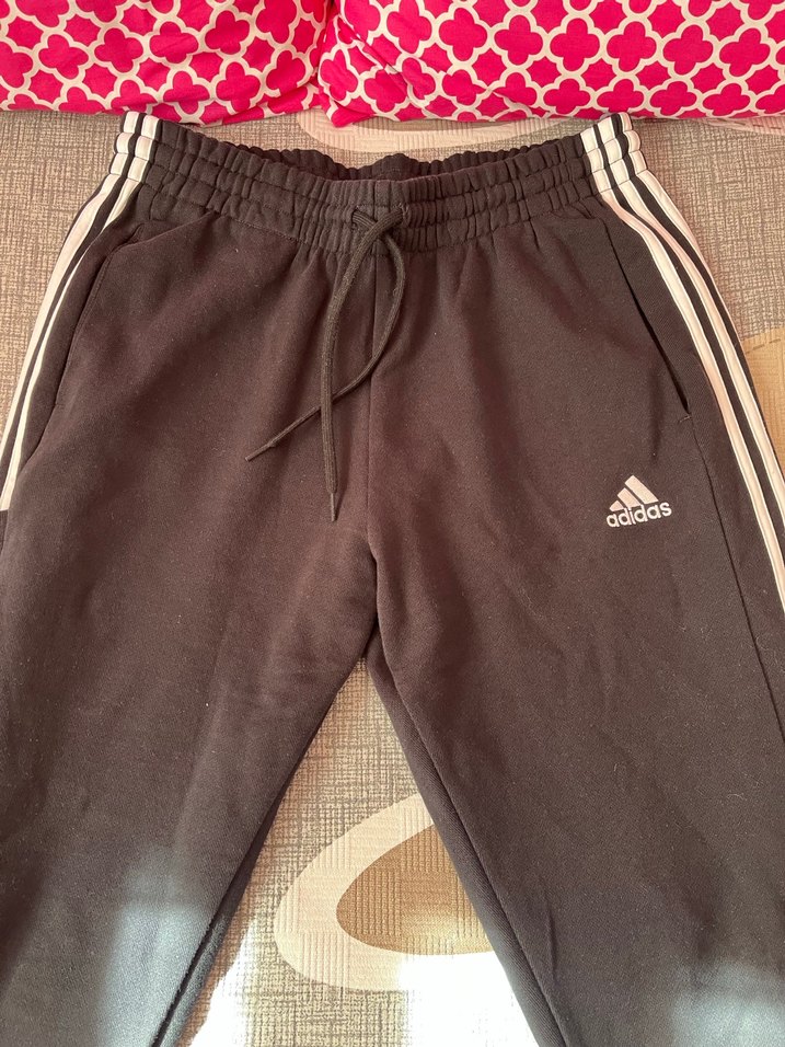 Kadın Siyah Adidas Şeritli Eşofman Altı - Görsel 2