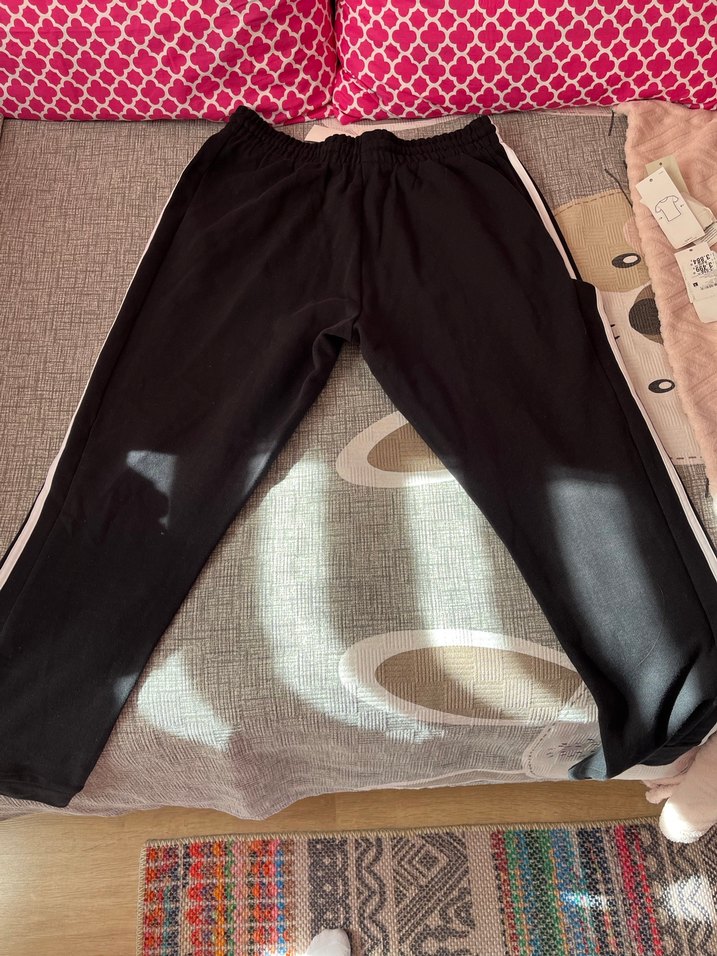 Kadın Siyah Adidas Şeritli Eşofman Altı - Görsel 5