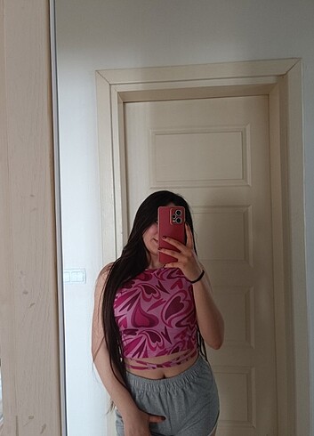 Trendyol & Milla pembe kalpli crop
