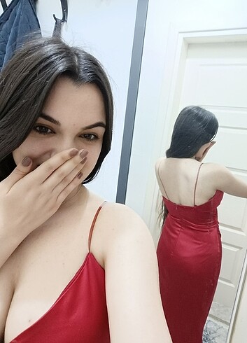 40 Beden kırmızı Renk Abiye gece elbisesi