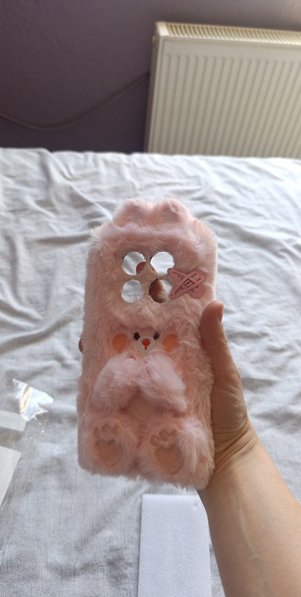 Pembe Peluş Ayıcık Telefon Kılıfı 
redmi note 14 pro 4g - Görsel 4