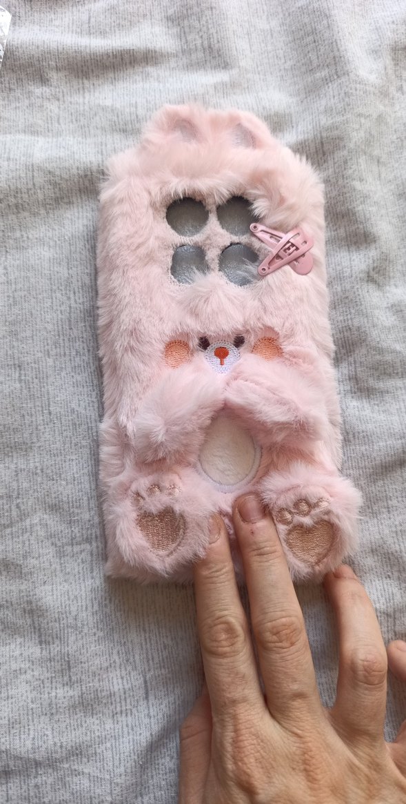 Pembe Peluş Ayıcık Telefon Kılıfı 
redmi note 14 pro 4g - Görsel 2