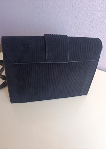 Siyah Süet Tokalı Kadın Çanta - Görsel 3