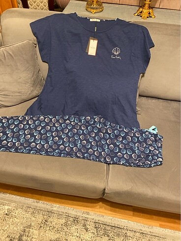 l Beden lacivert Renk Penye pijama takımı