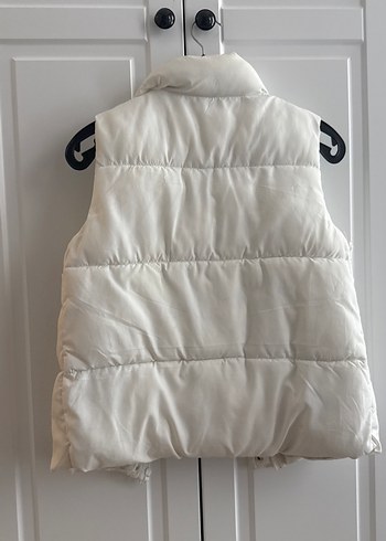 Beyaz içi polarlı çocuk yelek - Görsel 3