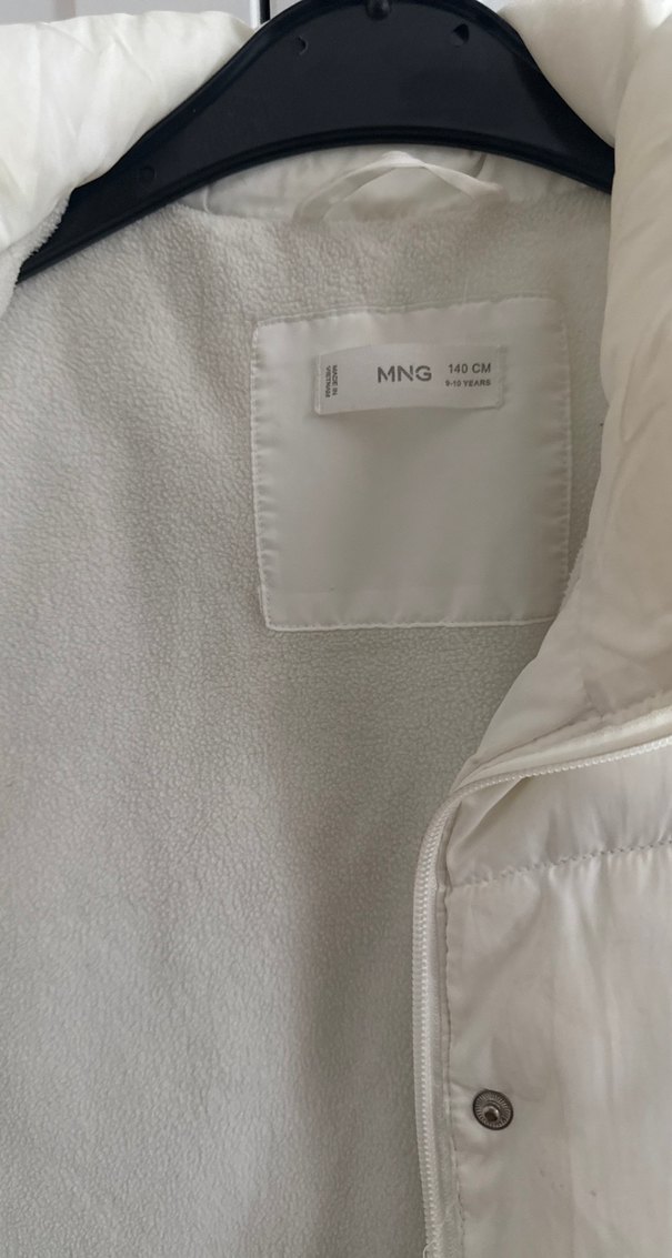 Beyaz içi polarlı çocuk yelek - Görsel 2