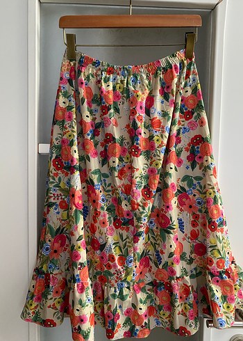 Çiçek Desenli Uzun Hamile Etek - Görsel 5