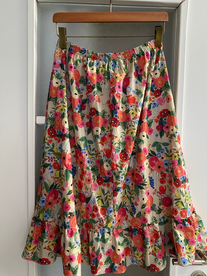 Çiçek Desenli Uzun Hamile Etek - Görsel 5