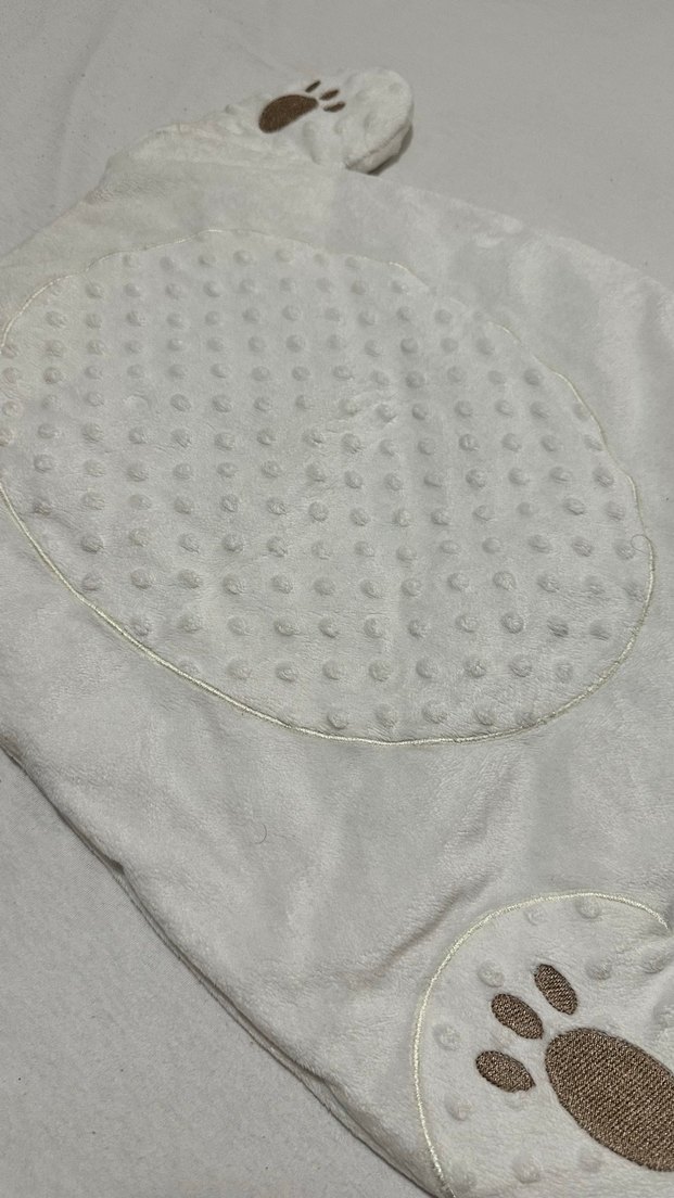 Beyaz Nakışlı Bebek Uyku Yastığı - Görsel 5